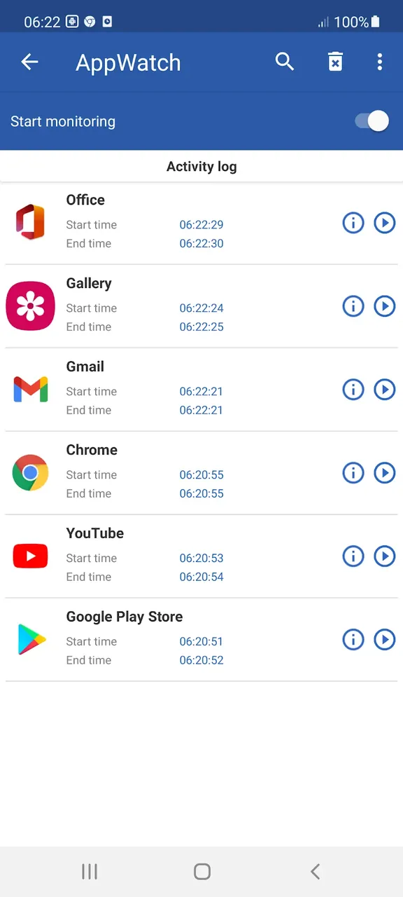 Appwatch screenshot 2