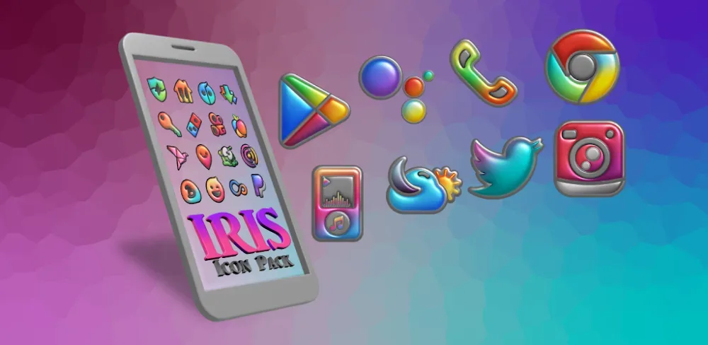Iris Light Flat 3D Icon Pack screenshot 1