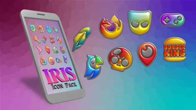 Iris Light Flat 3D Icon Pack screenshot 5