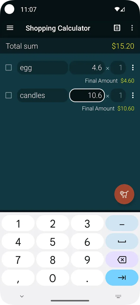 Shopping Calculator screenshot 2