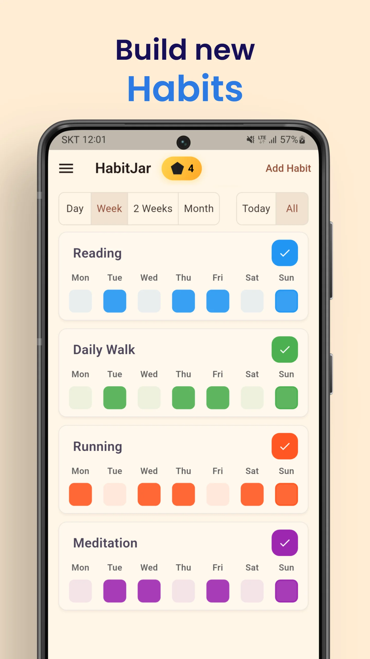 Habit Tracker & ToDo: HabitJar screenshot 3