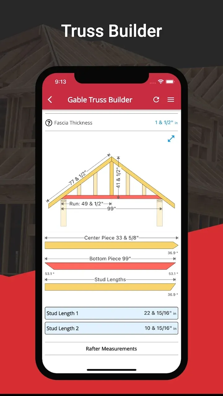 RedX Roof - Rafter Calculator screenshot 5