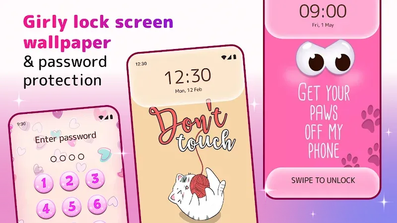 Cute Lock Screen & Wallpapers screenshot 2