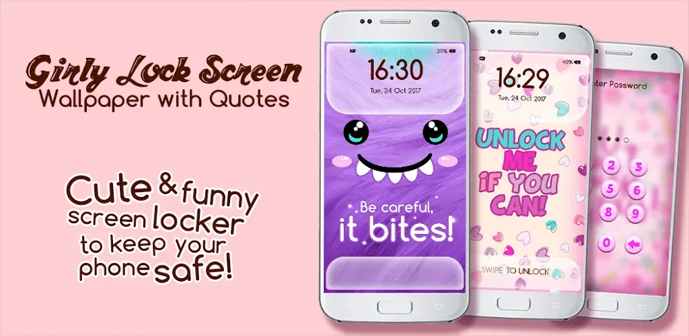 Cute Lock Screen & Wallpapers screenshot 1