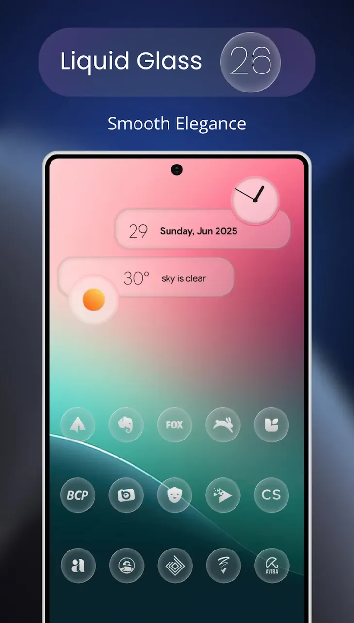 Liquid Glass 26 Round Icons screenshot 4