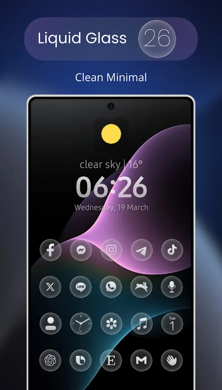 Liquid Glass 26 Round Icons screenshot 3