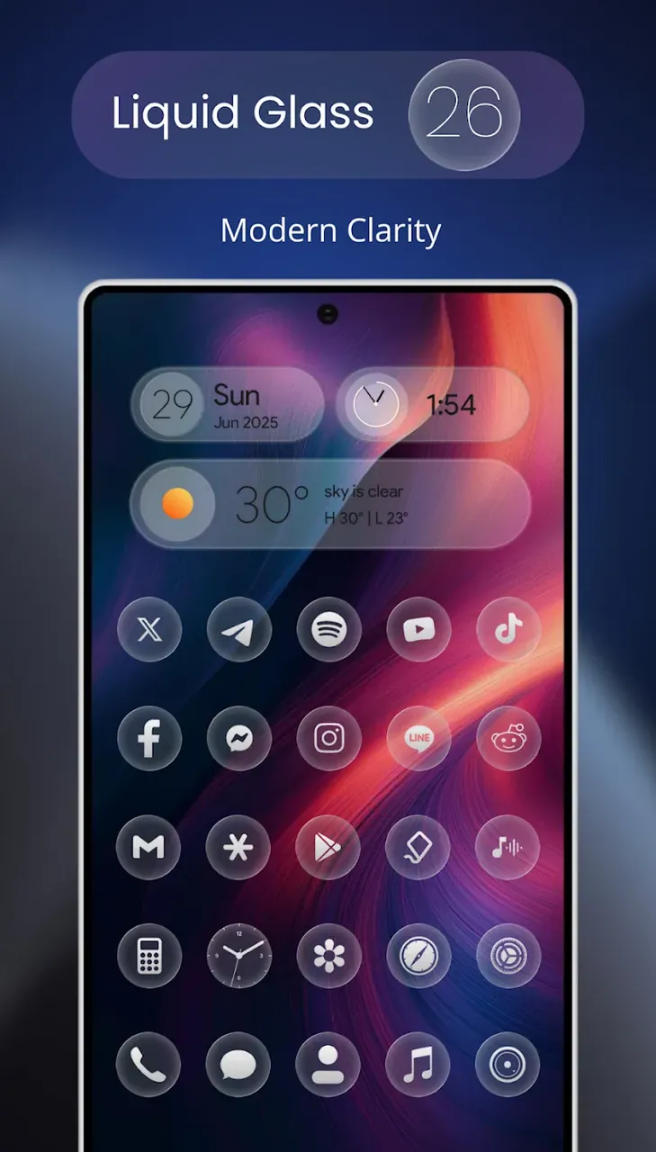 Liquid Glass 26 Round Icons screenshot 5
