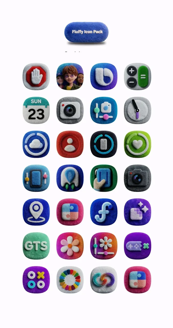 One UI Fluffy Icon Pack screenshot 4