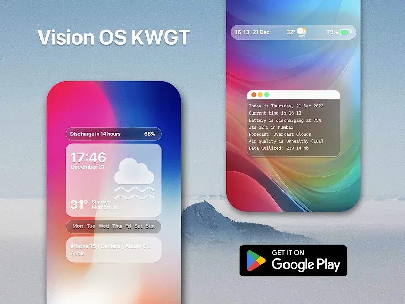 Vision Pro KWGT screenshot 6