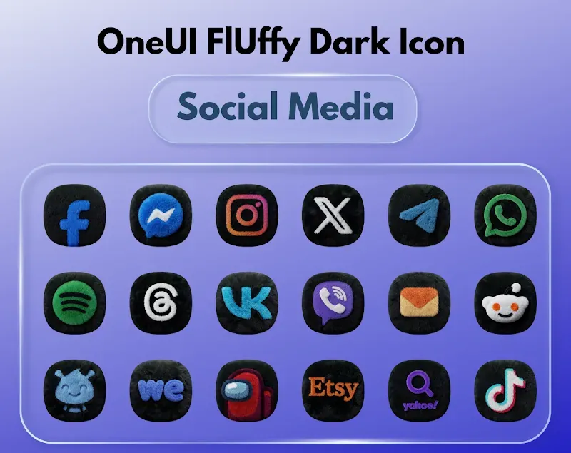 OneUI Fluffy Dark Icons screenshot 4