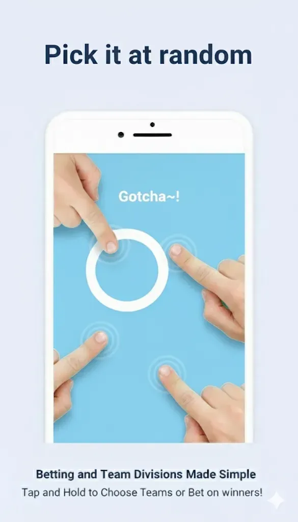 Gotcha, finger chooser, roulette screenshot 2