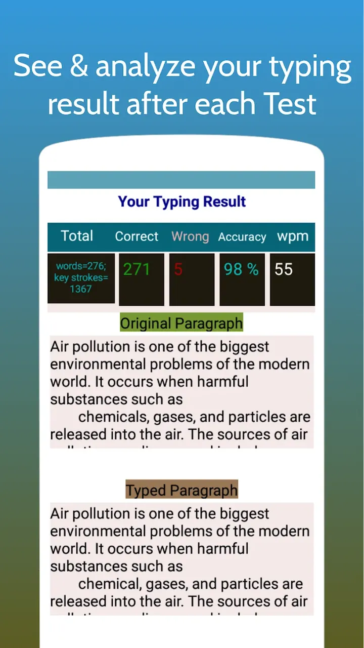 Typing Test App for Exams screenshot 5