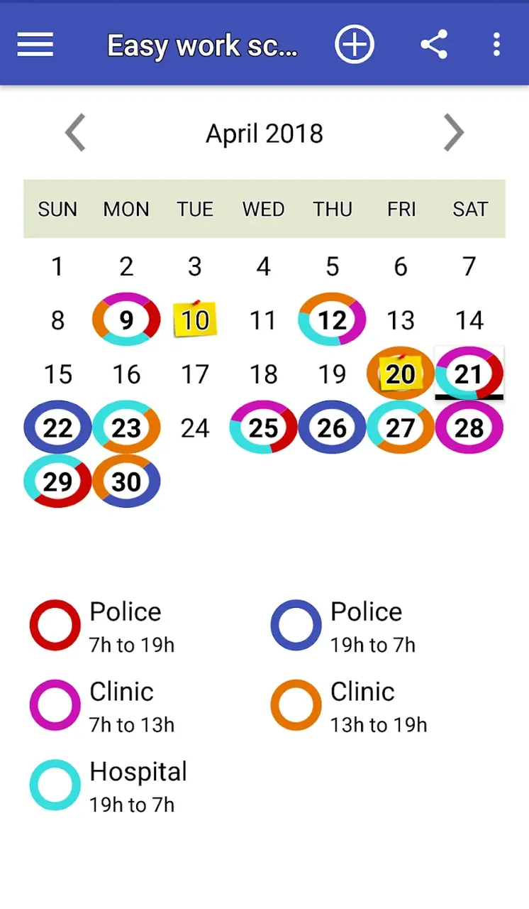 Easy work scheduling screenshot 2