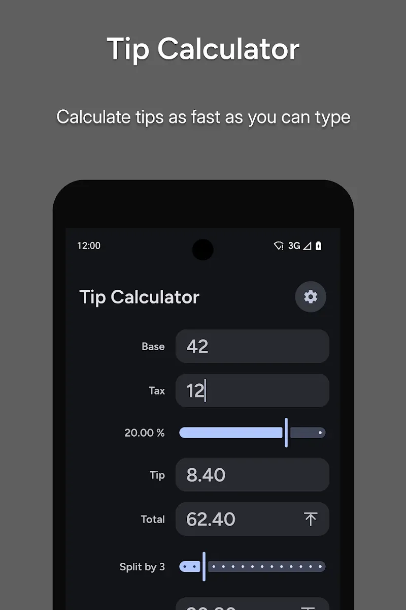 Tip Calculator — Clean, Simple screenshot 2