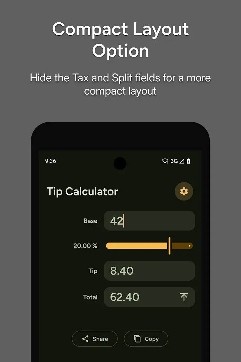 Tip Calculator — Clean, Simple screenshot 3