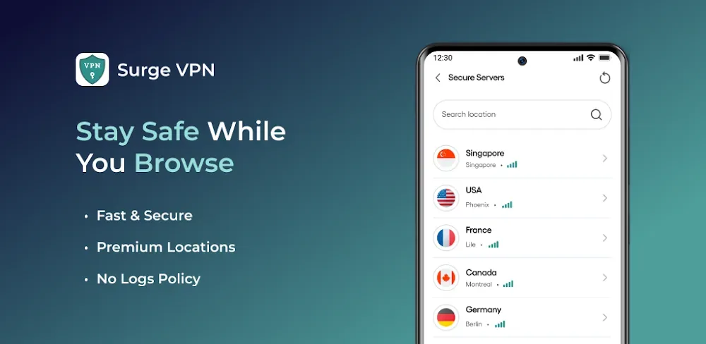 Surge VPN - Fast & Secure screenshot 1