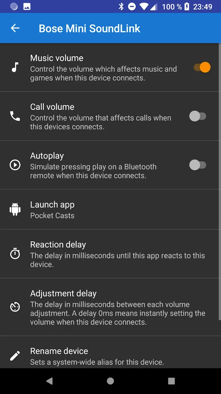 Bluetooth Volume Manager screenshot 3