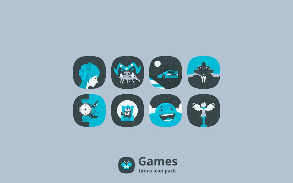 Timus: Squircle Dark Icon Pack screenshot 3