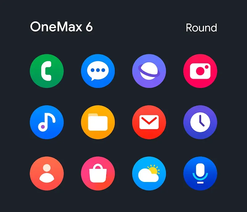 OneMax 6 - Icon Pack (Round) screenshot 2
