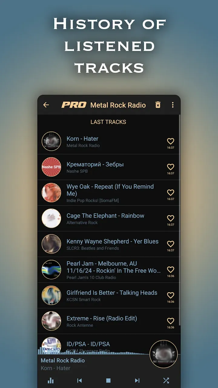 Rock Music online radio screenshot 3
