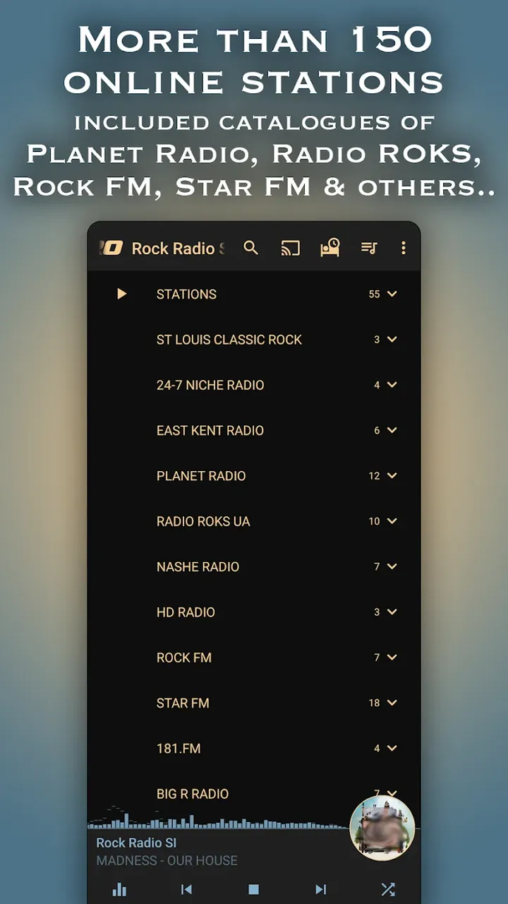 Rock Music online radio screenshot 2