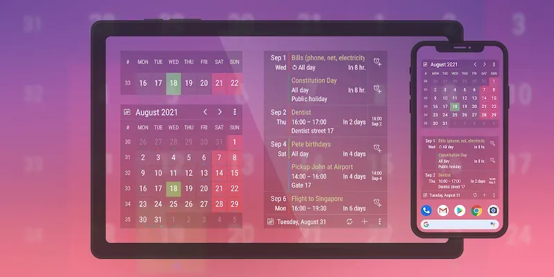 Calendar Widget screenshot 2