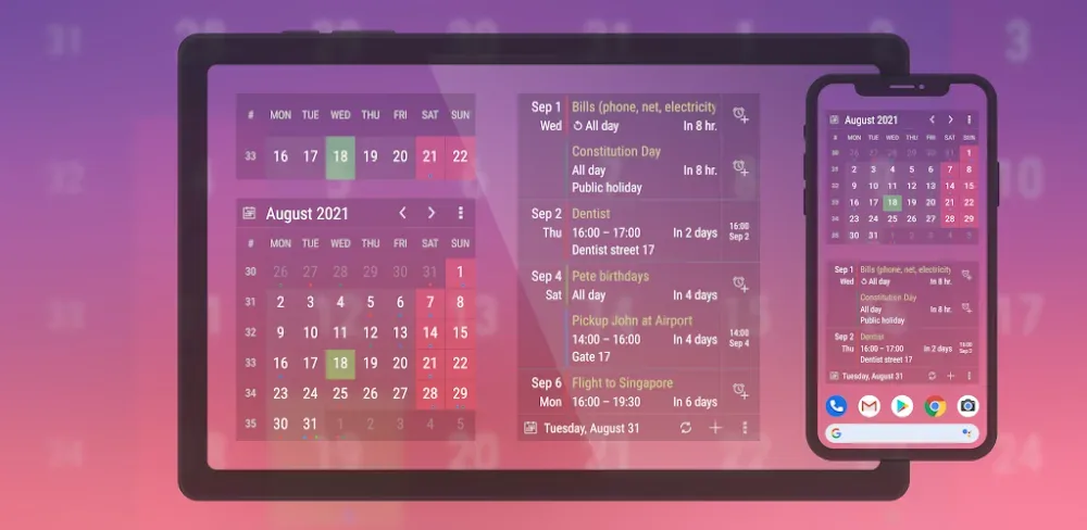 Calendar Widget screenshot 1