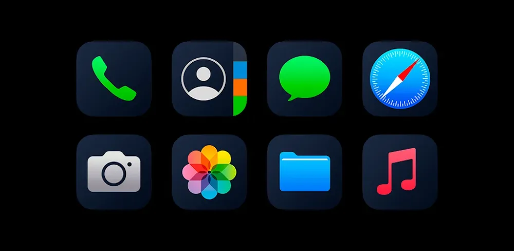 iPeach Black - Icon Pack screenshot 1
