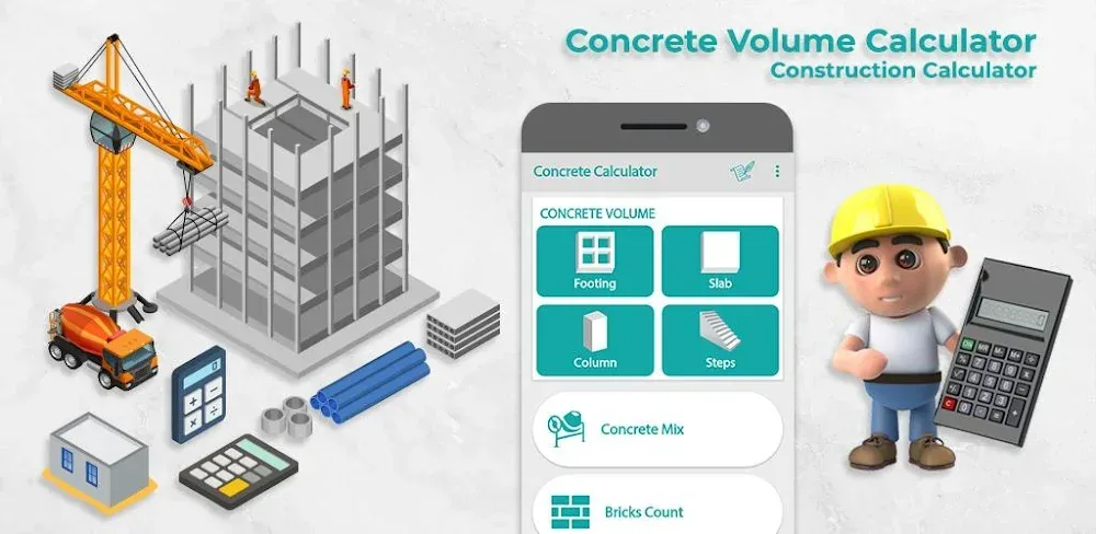 Civil: Concrete Calculator screenshot 1