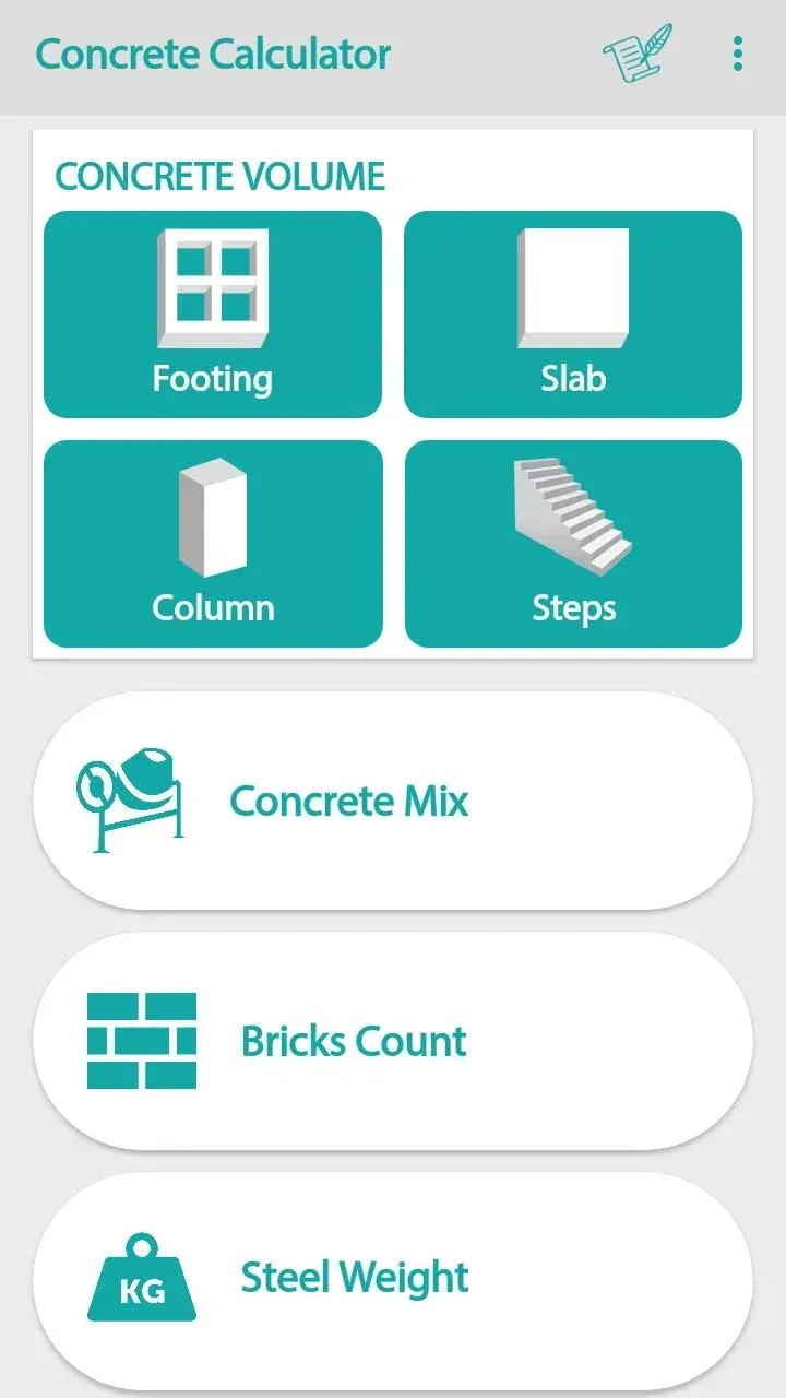 Civil: Concrete Calculator screenshot 3