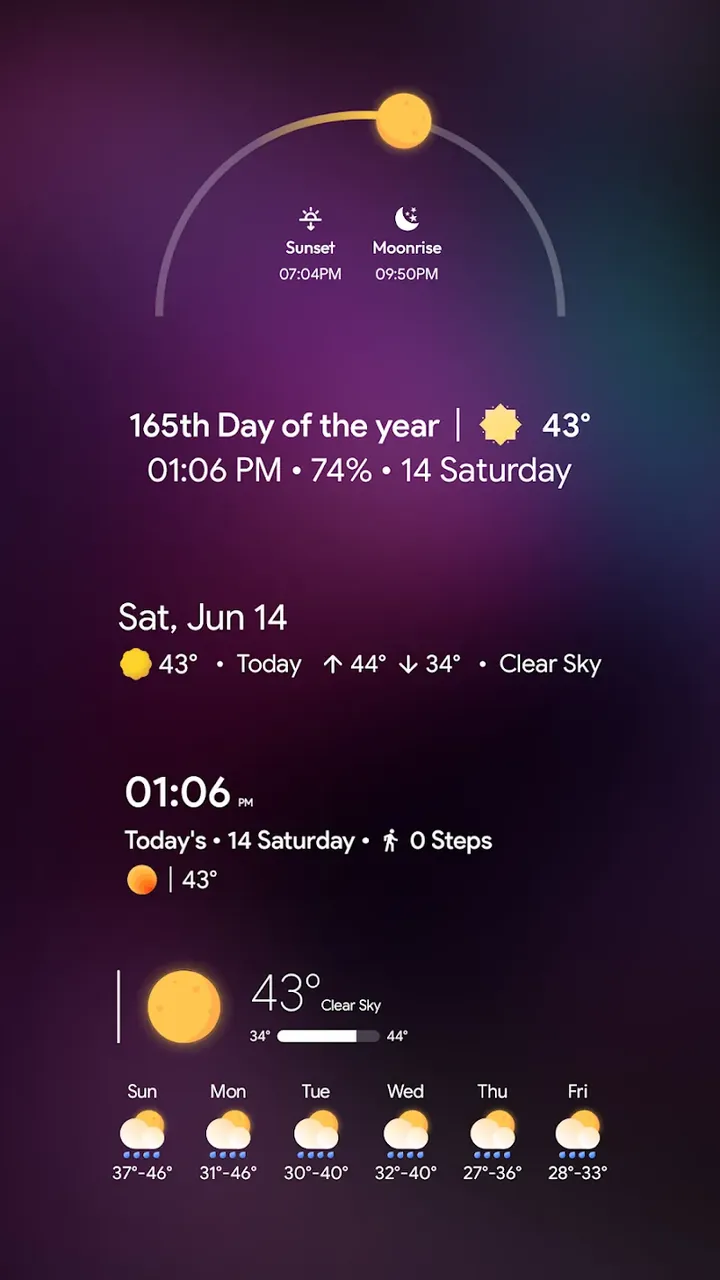 Pulpy Weather - Kwgt/Klwp/Klck screenshot 6