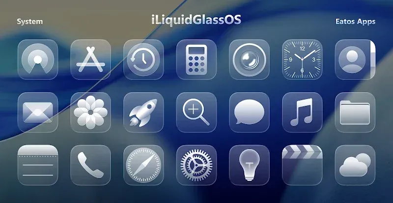 iLiquidGlassOS screenshot 2