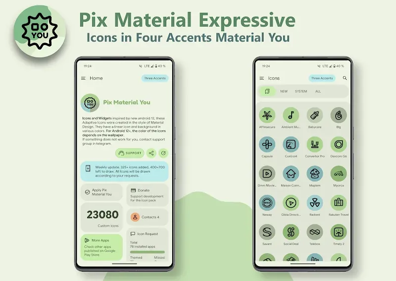 Pix Material Expressive Icons screenshot 2