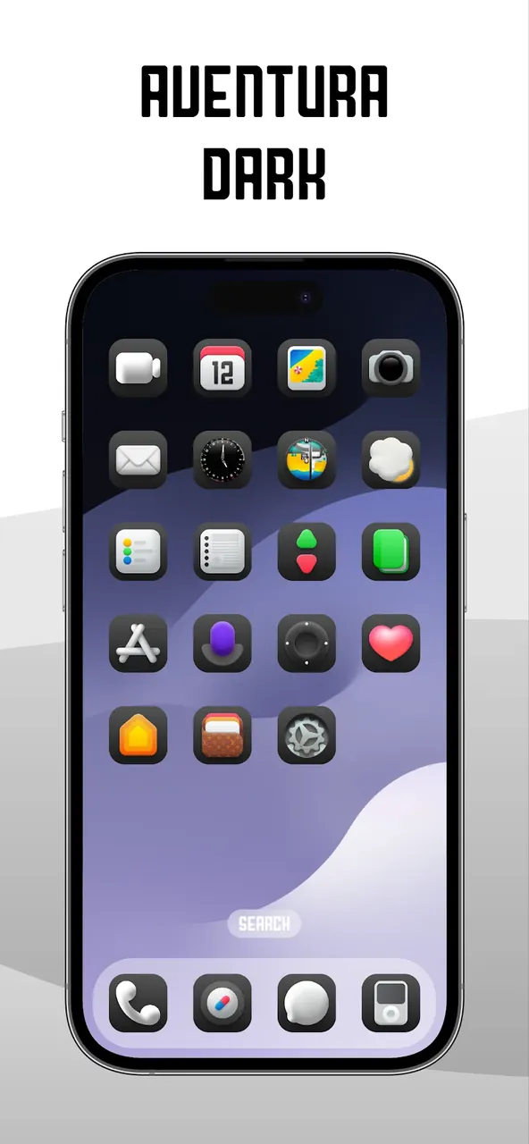 Aventura Dark - Icon Pack screenshot 2