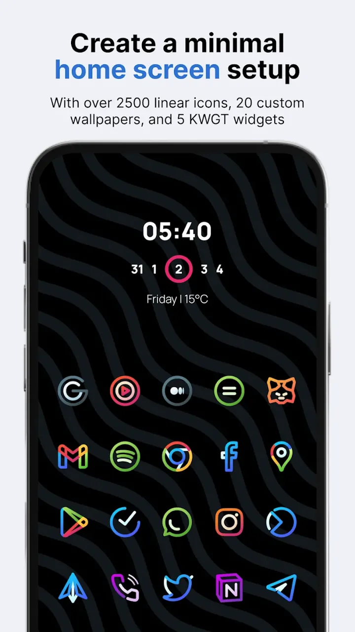 Aline: bold linear icon pack screenshot 2