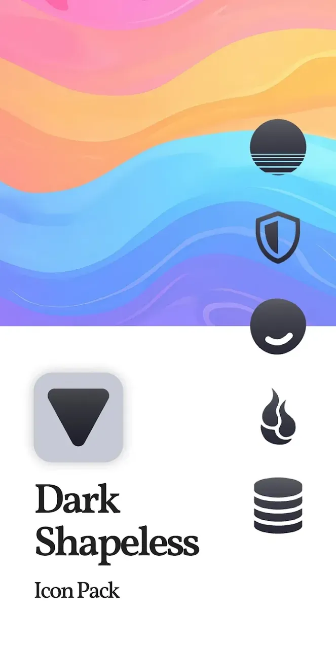 Dark Shapeless Icon Pack screenshot 2
