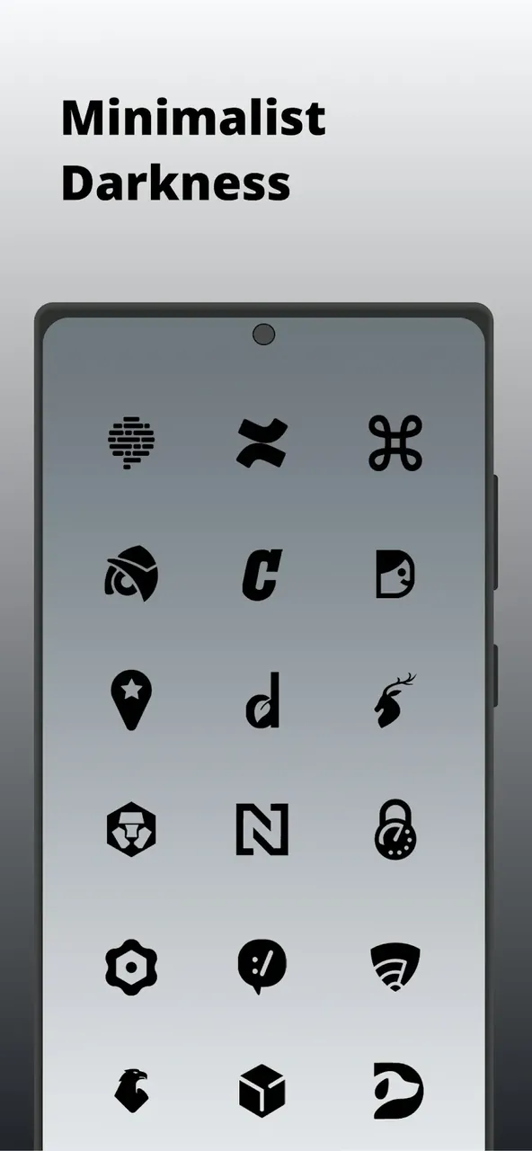 Dark Side Black Icon Pack screenshot 4