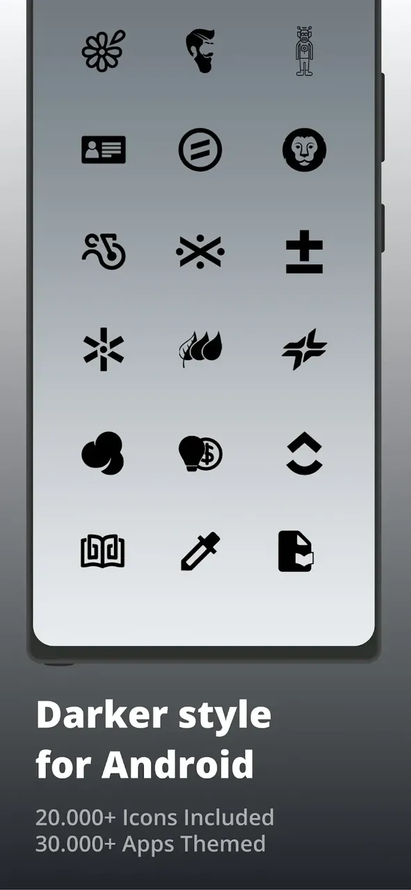 Dark Side Black Icon Pack screenshot 3