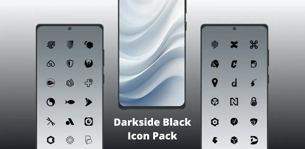 Dark Side Black Icon Pack screenshot 1