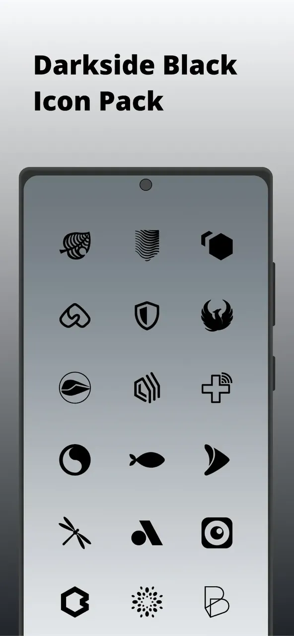 Dark Side Black Icon Pack screenshot 2