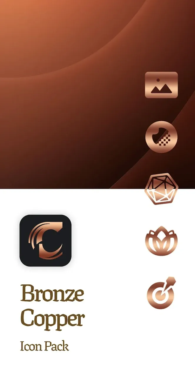Bronze Copper Icon Pack screenshot 2