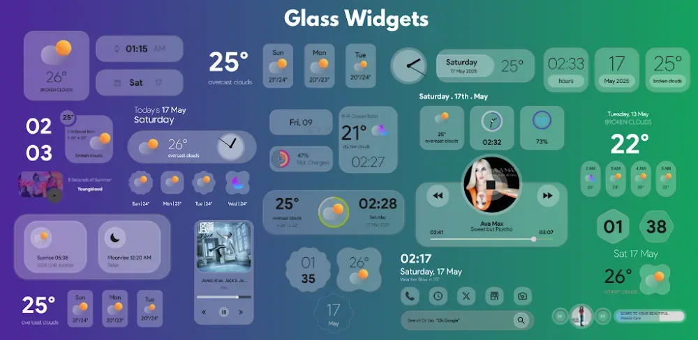 Glass Widgets screenshot 1