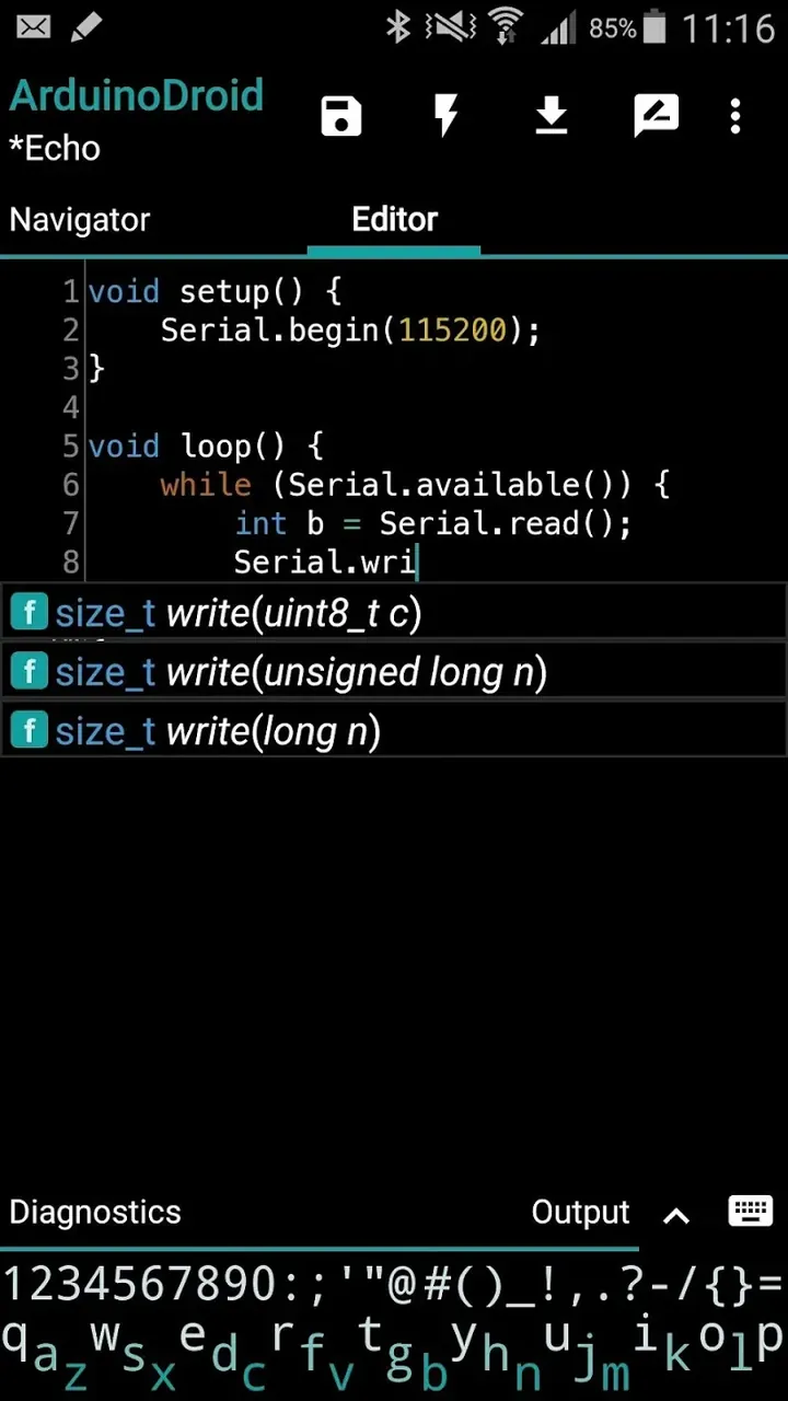 ArduinoDroid screenshot 2