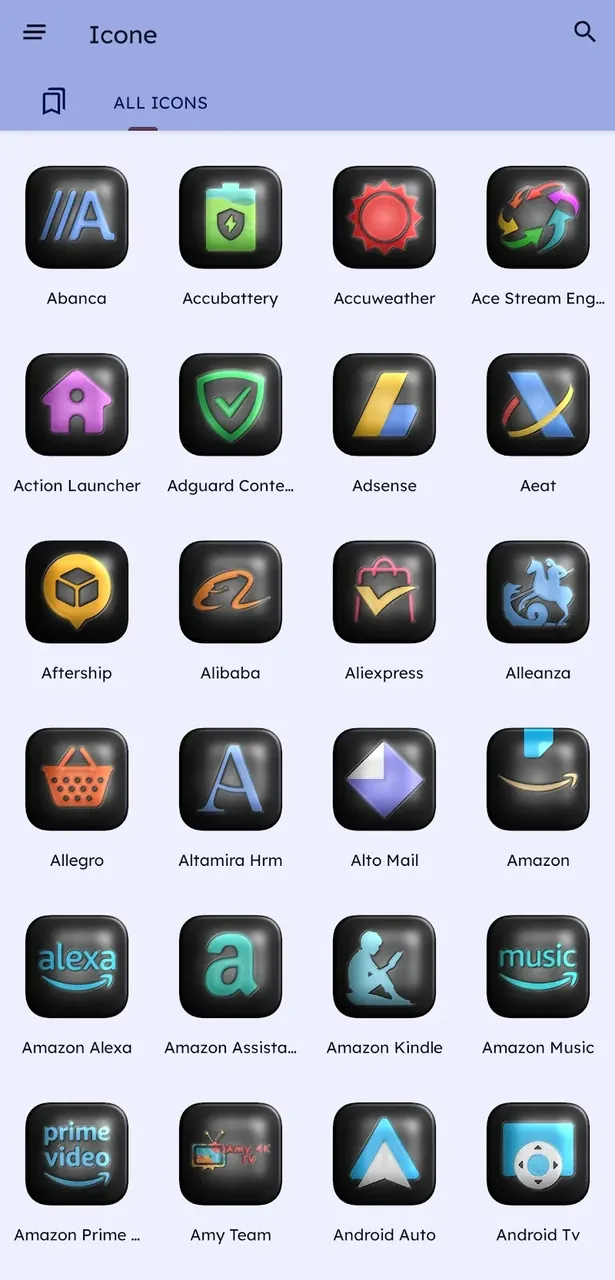 Glossy Dark 3D - Icon Pack screenshot 2