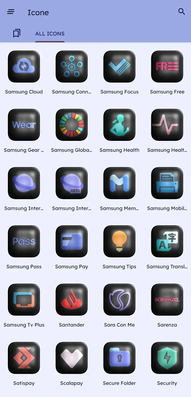 Glossy Dark 3D - Icon Pack screenshot 4