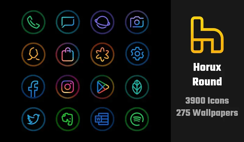 Horux - Icon Pack (Round) screenshot 2