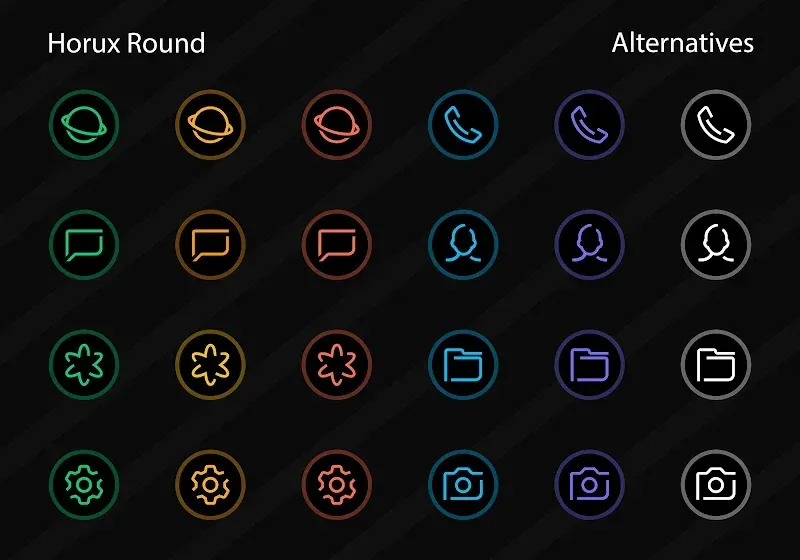 Horux - Icon Pack (Round) screenshot 6
