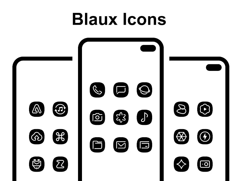 Blaux Black - Icon Pack screenshot 2