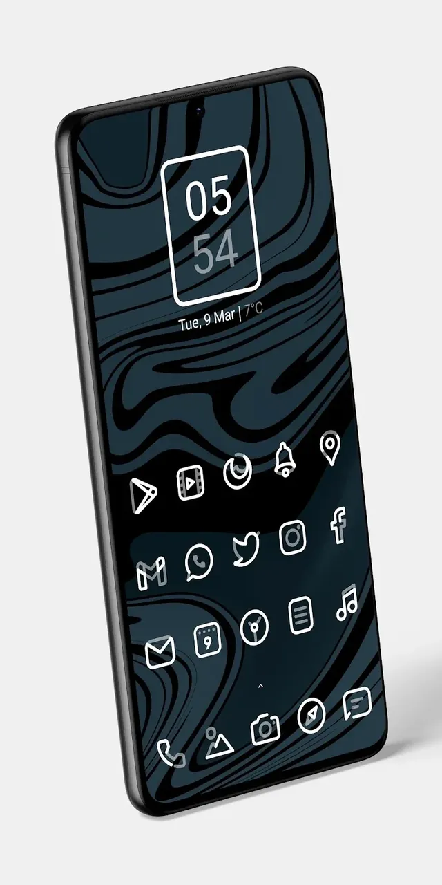 Aline White: Linear Icon Pack screenshot 4