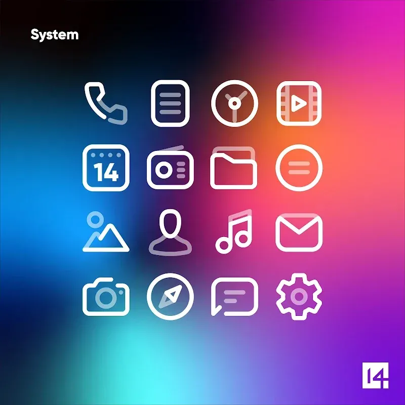 Aline White: Linear Icon Pack screenshot 6